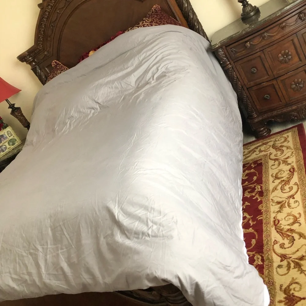 Elegant Gray Duvet with White Insert by Bedsure 98 inches x 84 inches